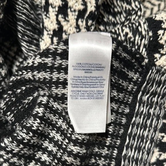 Chaps Monochrome Black and White Knit Sweater - Picture 8 of 8